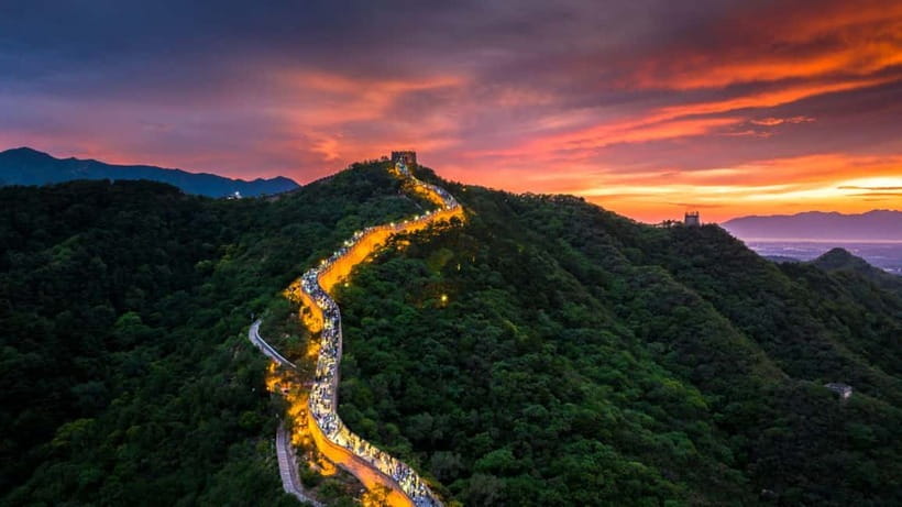 Beijing:Badaling Night Great Wall Ticket, Tour & Show - Three Ways to Do It: Ticket Only, Night Bus, or Private Transfer