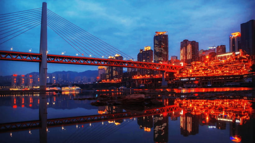 Chongqing: Two Rivers Night Cruise- Yangtze & Jialing Rivers - Getting to Hongyadong Pier, Then Fast Boarding