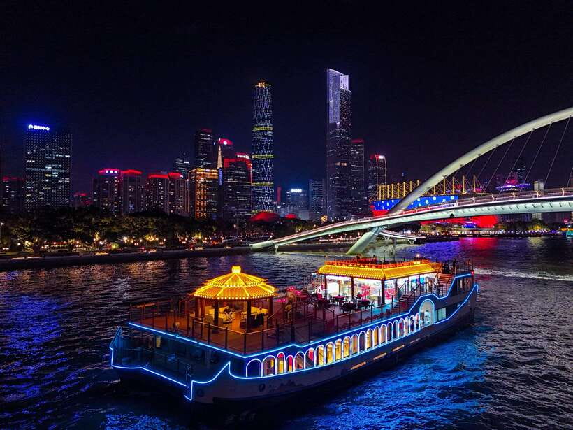 Guangzhou: Roundtrip Cruise Night View from Canton Tower - Guangzhou Fortune Wharf, right by Canton Tower