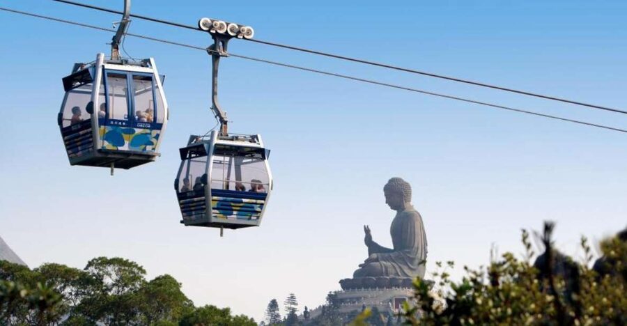 Hong Kong: Dolphin Cruise, Big Buddha & Lantau Island Tour - Big Buddha on Lantau: iconic size, plus the stairs reality