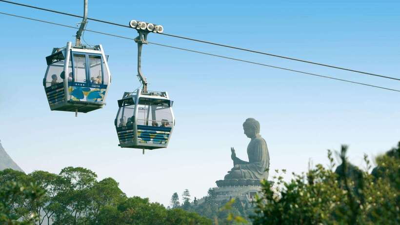 Premium Lantau Tour with Cable Car tickets & English Guide - Ngong Ping Village arrival: your day shifts from city pace to temple pace
