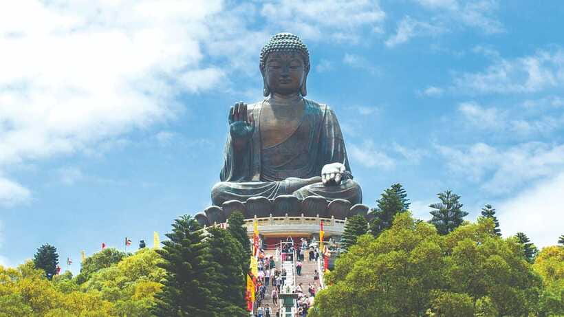 Premium Lantau Tour with Cable Car tickets & English Guide - Po Lin Monastery: temples, gold statuary, incense options, and a vegetarian meal pause