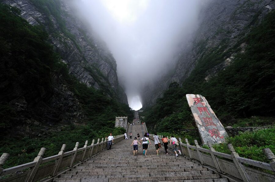 Private Day Tour to Tianmen Mountain & Glass Walk - The Tianmen Cableway: 98 Cars, 7,455 Meters, 1,279 Meters Up