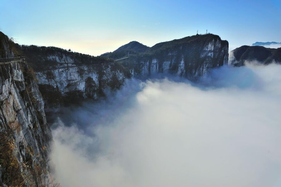 Private Day Tour to Tianmen mountain & Sky walk&Glass Bridge - Zhangjiajie Glass Bridge in the later afternoon, 375 meters up