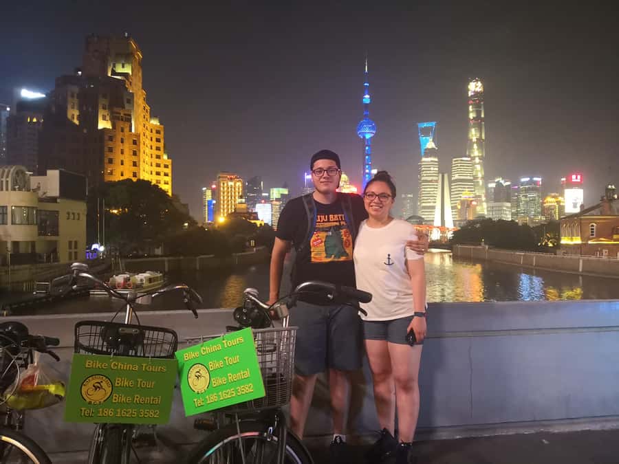 Shanghai: 4-Hour Nightlife Adventure & Tasting Bike Tour - A 3.5-hour Shanghai night that starts with the Huangpu River skyline