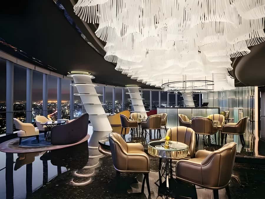 Shanghai Tower: 120 floor Highest restaurant in the world - Meeting at Lujiazui and the smooth ride upward